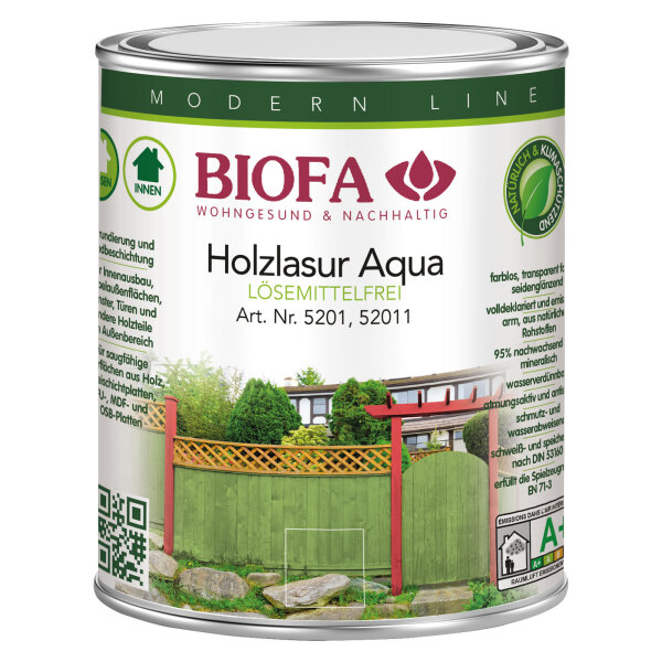 Holzlasur Aqua farblos seidenglänzend